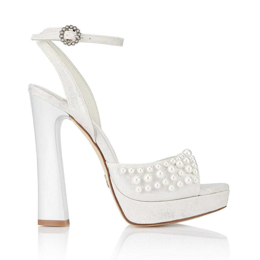 Todos Los Zapatos Just-ENE | White Pearl (13 Cm) - Modelo Exclusivo Por Encargo