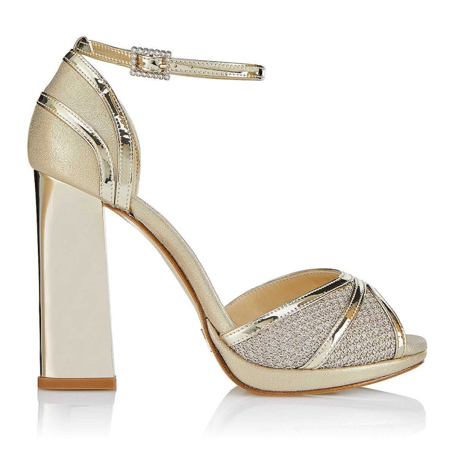 Todos Los Zapatos Just-ENE | Allegra Gold (10 Cm Con Plataforma)