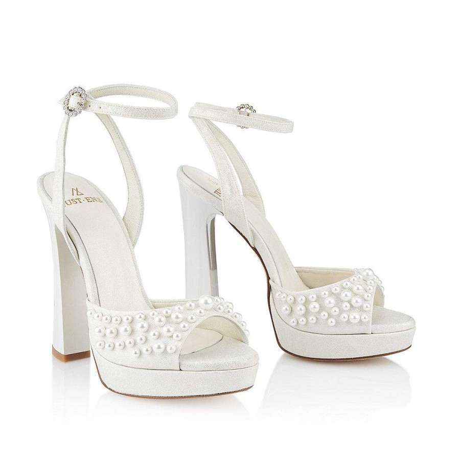 Todos Los Zapatos Just-ENE | White Pearl (13 Cm) - Modelo Exclusivo Por Encargo