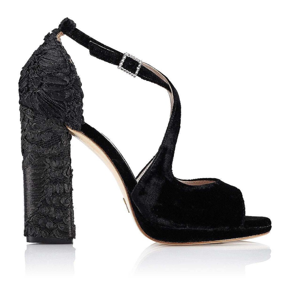 Todos Los Zapatos Just-ENE | Black Celestina Sandal ( 10 Cm Con Plataforma)